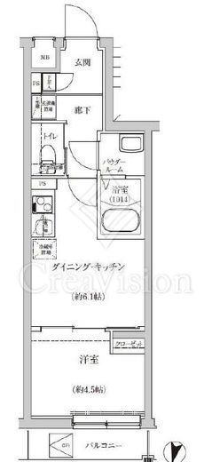 ＲＥＧＯＬＩＴＨ　ＩＫＥＧＡＭＩ　403号室　間取り