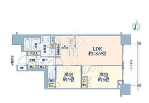 ブランズ中野富士見町パークナード　1203号室　間取り