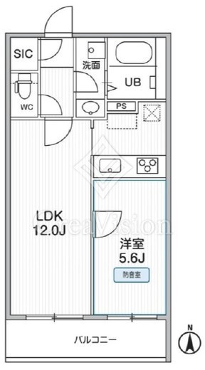 THE PALMS MUSE 新江古田　101号室　間取り