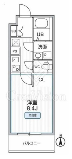 THE PALMS MUSE 新江古田　102号室　間取り