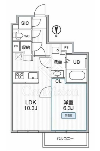 THE PALMS MUSE 新江古田　106号室　間取り