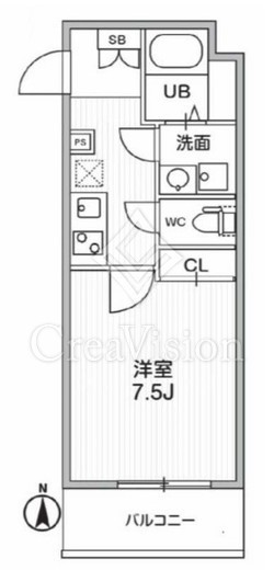 THE PALMS MUSE 新江古田　203号室　間取り