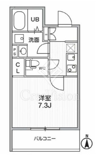 THE PALMS MUSE 新江古田　204号室　間取り