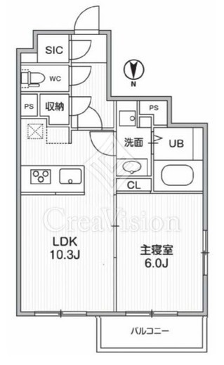 THE PALMS MUSE 新江古田　206号室　間取り