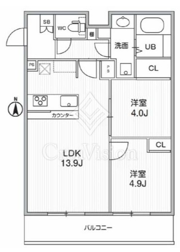 THE PALMS MUSE 新江古田　302号室　間取り