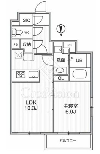 THE PALMS MUSE 新江古田　305号室　間取り