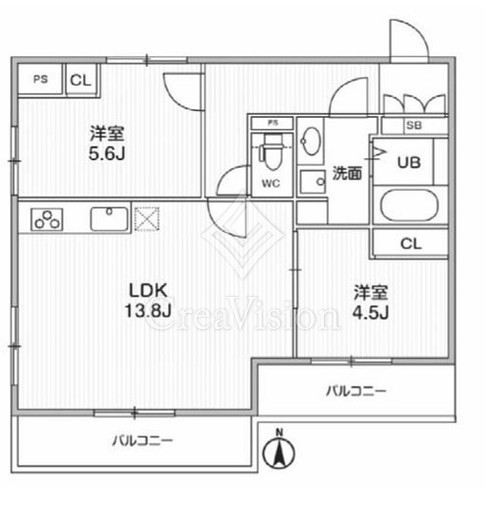 THE PALMS MUSE 新江古田　403号室　間取り
