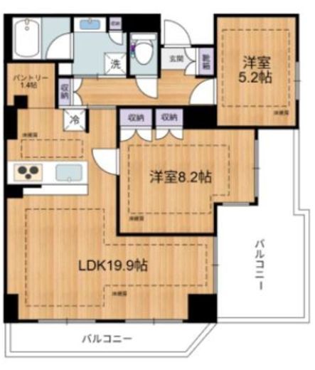 Evergreen　205号室　間取り