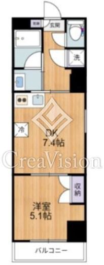 Evergreen　804号室　間取り