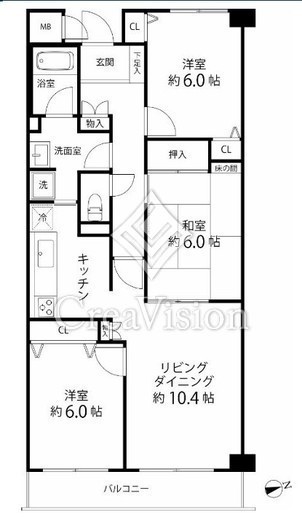 T’s garden横浜岸根公園　209号室　間取り