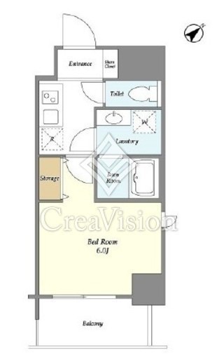 Ｃｒａｎｅ　Ｃｏｕｒｔ　Ｔｓｕｒｕｍｉ　1104号室　間取り