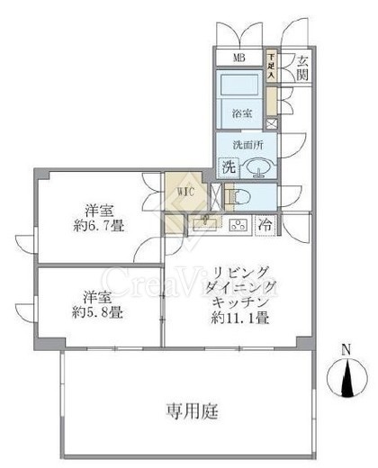 ＫＤＸレジデンス杉並方南町　102号室　間取り