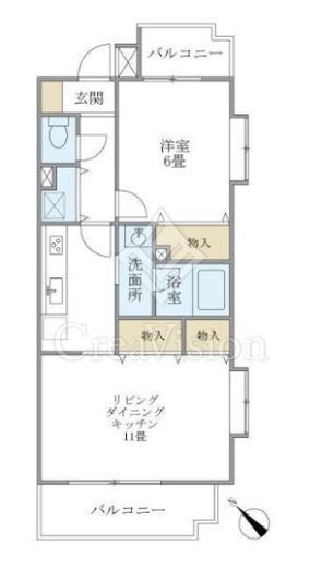 ロサレス荻窪　304号室　間取り