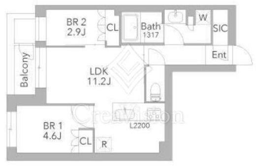 GranDuo桜新町　201号室　間取り