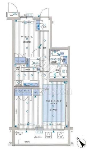 アイディーコート二子玉川　307号室　間取り