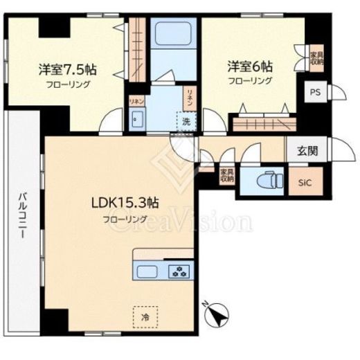 エストレリータ中目黒　201号室　間取り