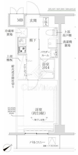 RELUXIA武蔵中原Ⅱ　305号室　間取り