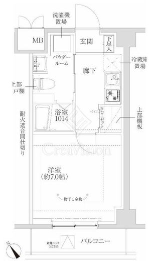 RELUXIA武蔵中原Ⅱ　511号室　間取り