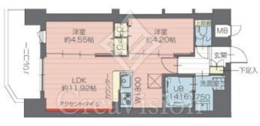 プレジオ西日暮里NORTH　601号室　間取り