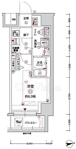 ＣＲＥＳＴ　ＴＡＰＰ　川崎港町　203号室　間取り
