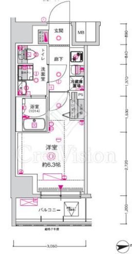 ＣＲＥＳＴ　ＴＡＰＰ　川崎港町　904号室　間取り
