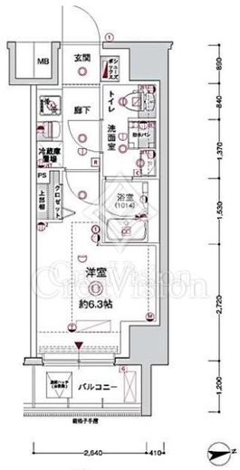 ＣＲＥＳＴ　ＴＡＰＰ　川崎港町　503号室　間取り