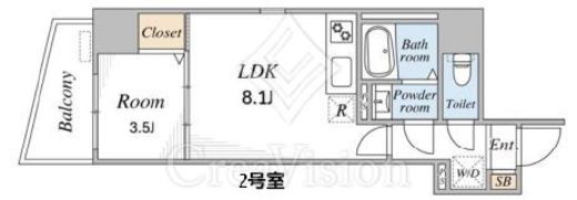 VELAOS　HAKUSAN　402号室　間取り