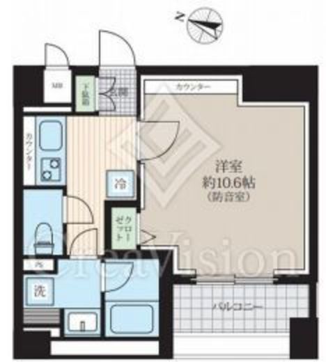 343 RESIDENCE HONKOMAGOMEⅠ　801号室　間取り