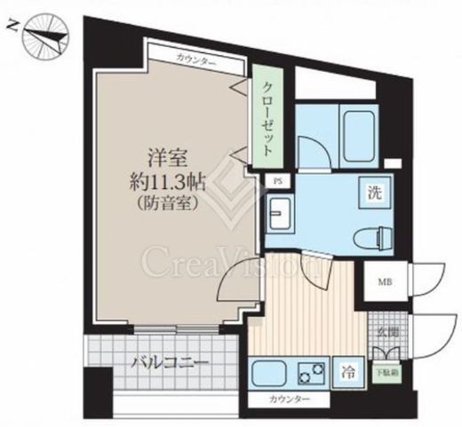 343 RESIDENCE HONKOMAGOMEⅡ　601号室　間取り