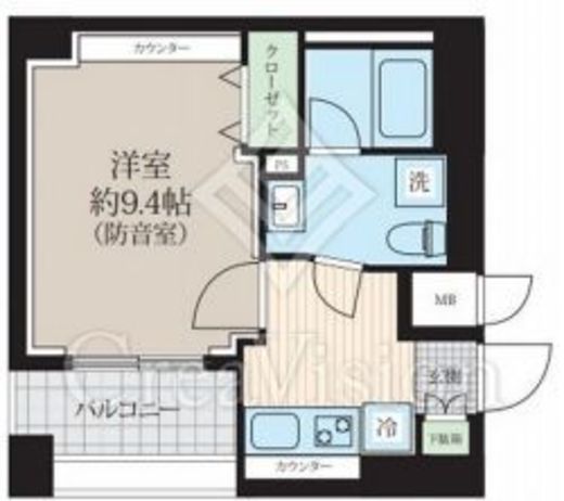 343 RESIDENCE HONKOMAGOMEⅢ　401号室　間取り