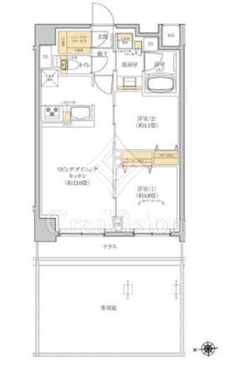 グレーシアフィット羽沢横浜国大　107号室　間取り