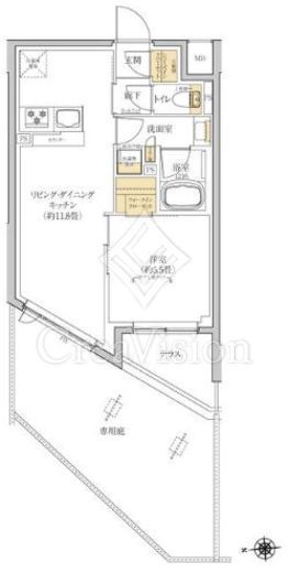 グレーシアフィット羽沢横浜国大　108号室　間取り