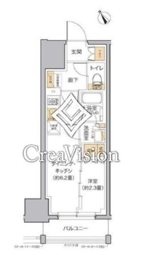 リビオメゾン田端　202号室　間取り