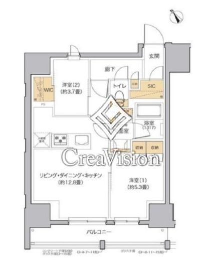 リビオメゾン田端　1501号室　間取り