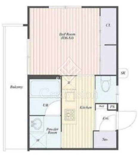 B CITY APARTMENT SHINJUKU NW　503号室　間取り