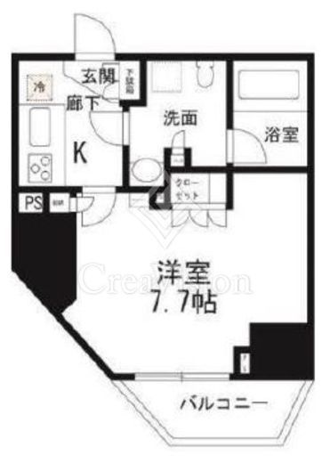 アクサス新宿戸山　803号室　間取り