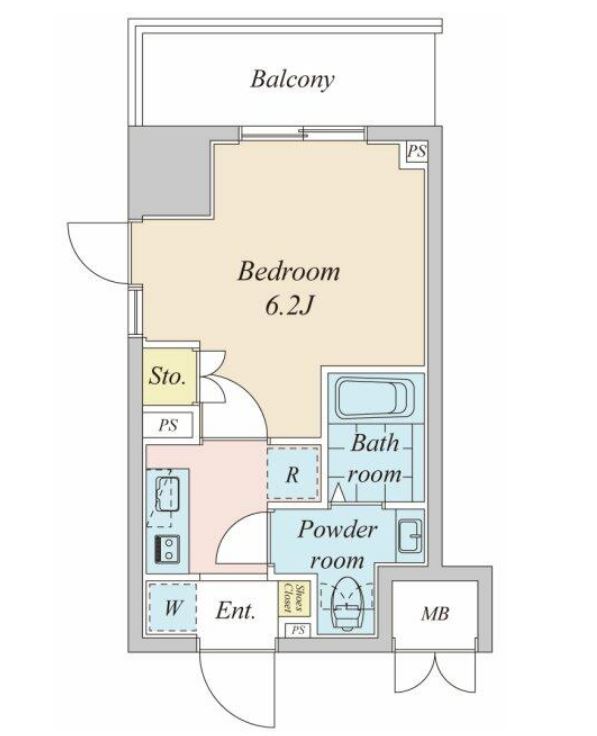 プラウドフラット神楽坂２　705号室　間取り