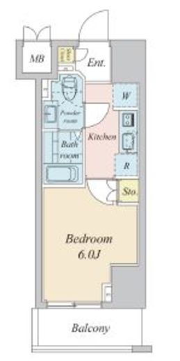 プラウドフラット神楽坂2　110号室　間取り
