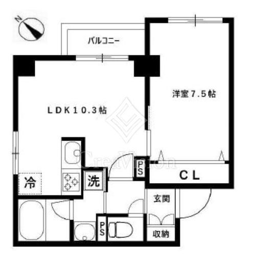 ウィンコート神楽坂　703号室　間取り