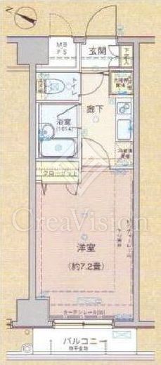 ヴェルト新宿　1203号室　間取り