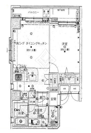 エクセレント新宿文化センター通り　1102号室　間取り