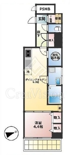 カテリーナ御苑　401号室　間取り