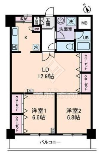グランドフェニックス　1202号室　間取り