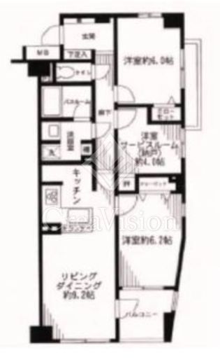 クリオ早稲田壱番館　504号室　間取り