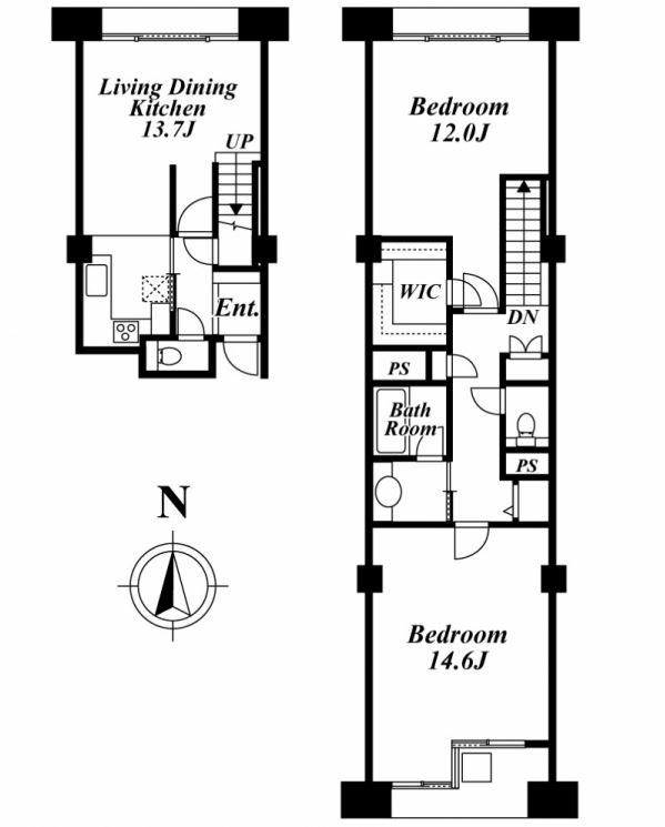 品川プリンス・レジデンス　1312号室　間取り