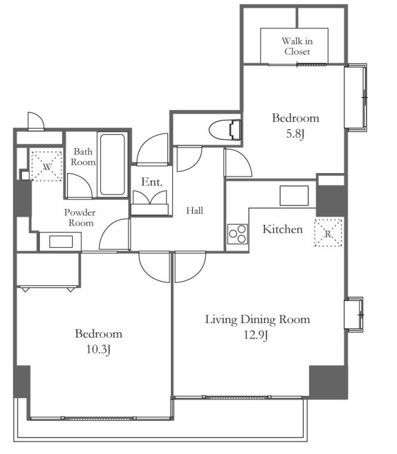 品川プリンス・レジデンス　502号室　間取り