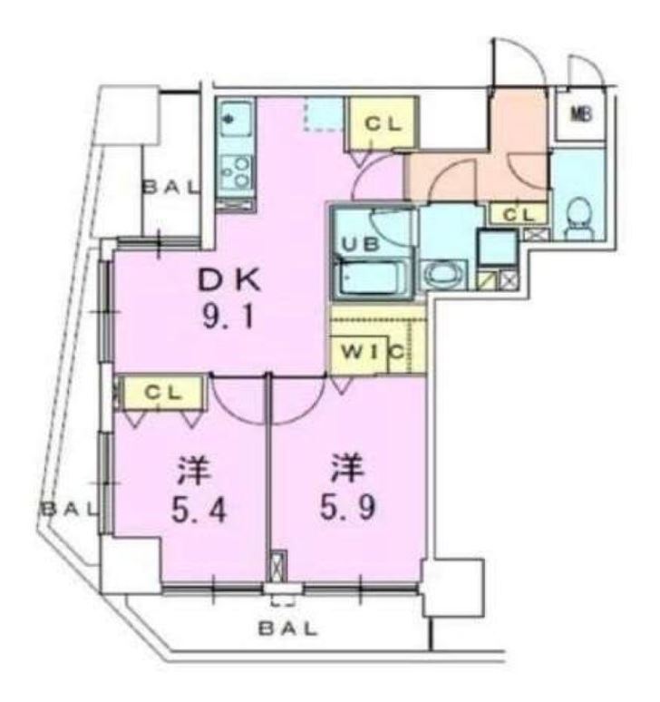 銀座レジデンス伍番館　2F号室　間取り