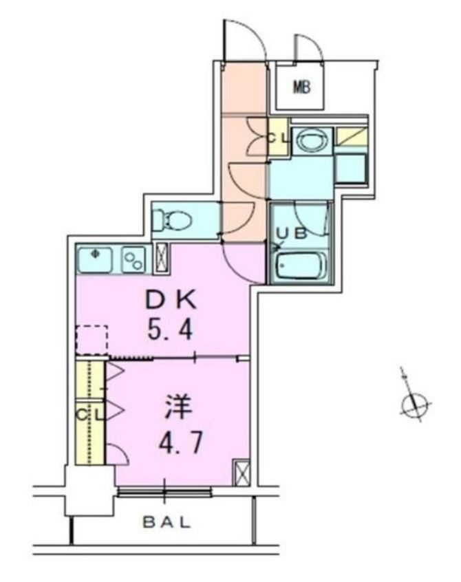 銀座レジデンス伍番館　405号室　間取り