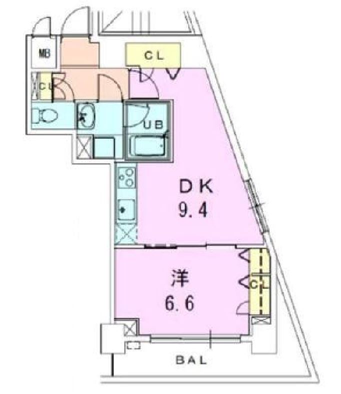 銀座レジデンス伍番館　1301号室　間取り