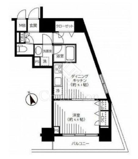 銀座レジデンス伍番館　1101号室　間取り